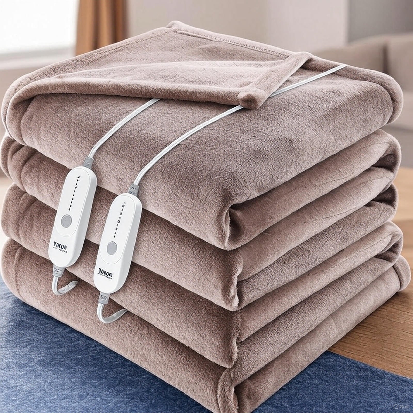 CozyFlame™ King Size Heat Blanket (Beige)