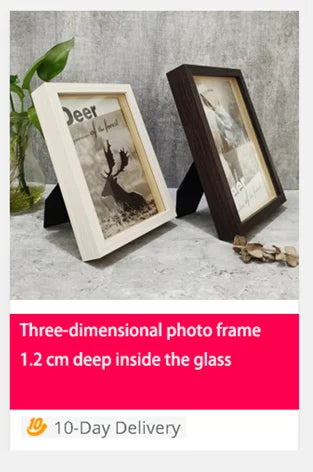 CozyFlame Rustic Wooden Photo Frame – Wall Hanging or Standing Frame for Pictures & Memories