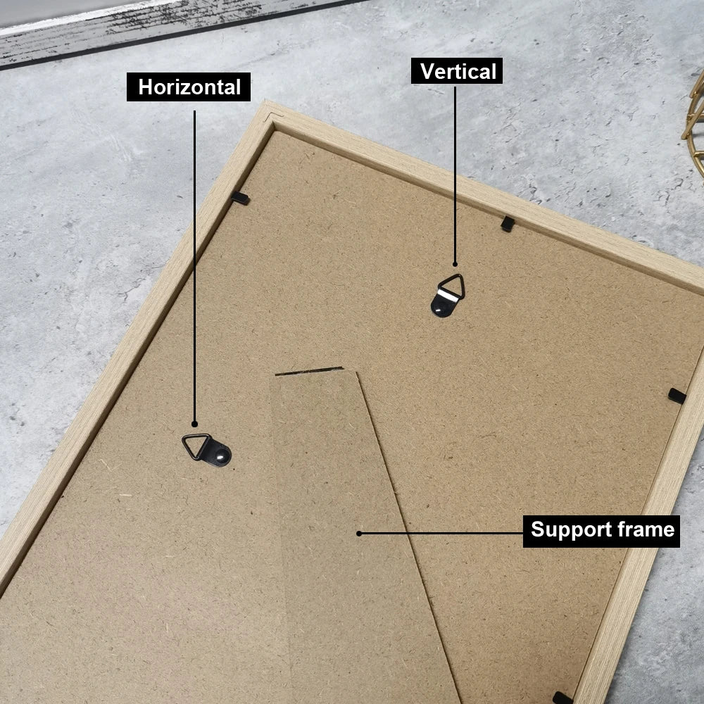 CozyFlame Rustic Wooden Photo Frame – Wall Hanging or Standing Frame for Pictures & Memories