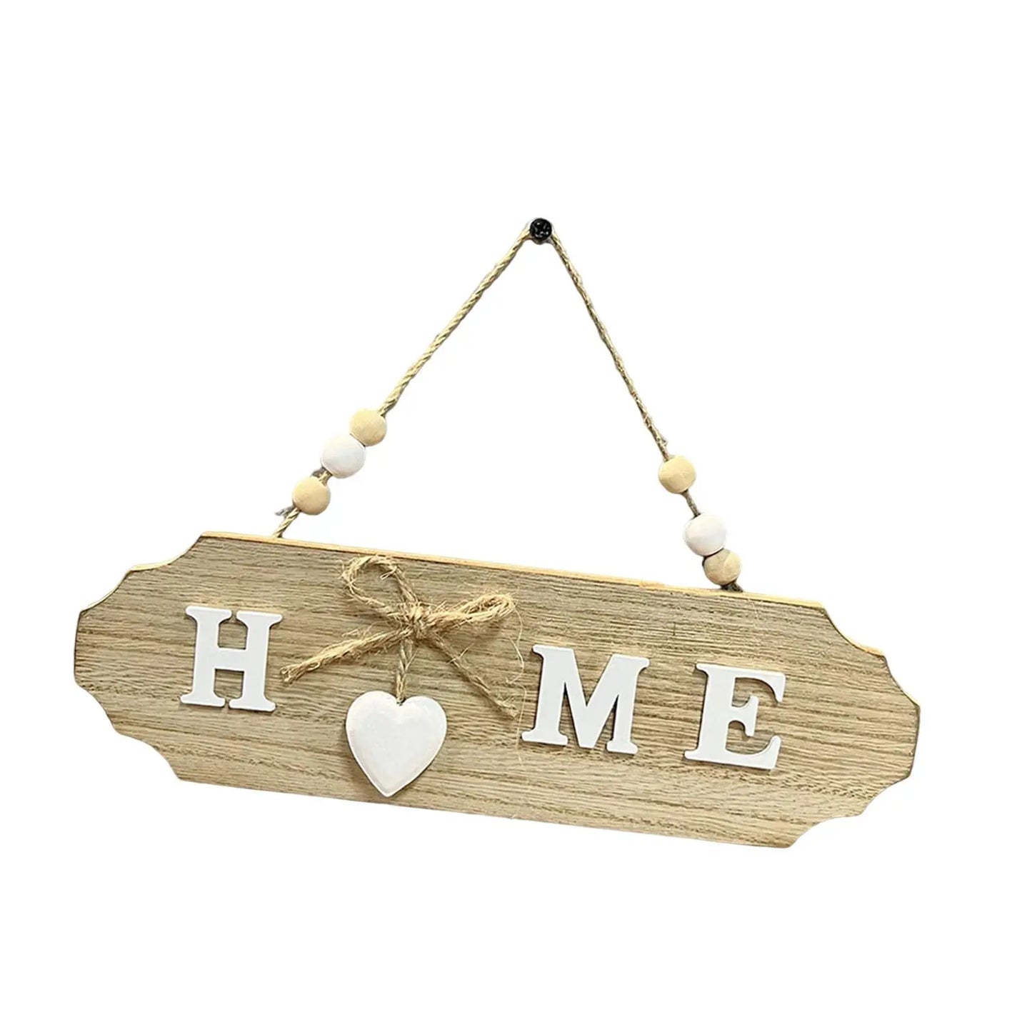 CozyFlame Wooden Hanging Door Sign – Rustic Farmhouse Wall Plaque with Bowknot for Porch & Home Decor