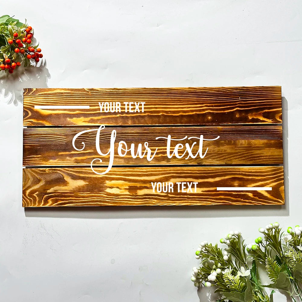 CozyFlame Personalized Wooden Family Name Sign – Custom Last Name & Est. Date Rustic Home Decor