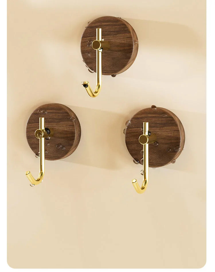 CozyFlame Wooden Wall Hooks – Natural Eco-Friendly Non-Slip Hangers for Bathroom, Kitchen & Home Decor