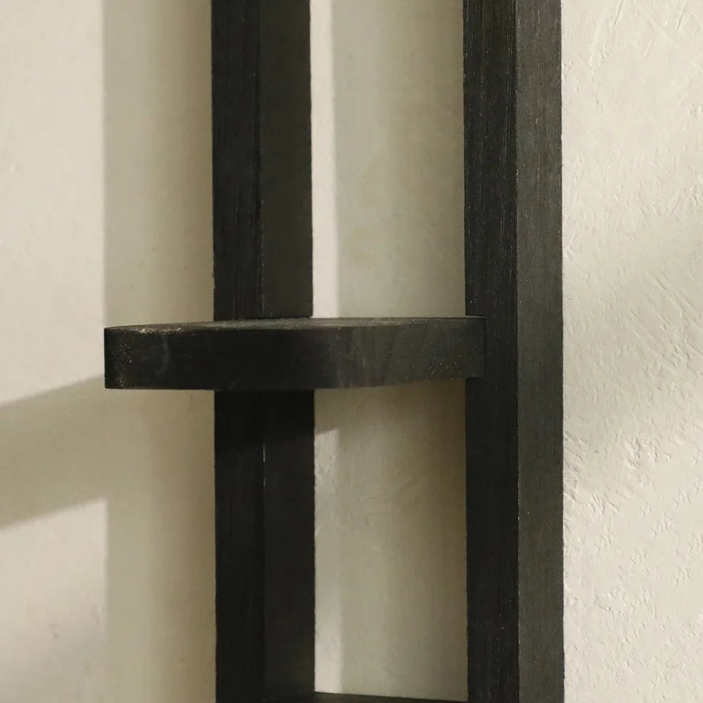 CozyFlame Wooden Wall Shelves – Door Frame Shaped Floating Shelf Display for Boho Home Decor