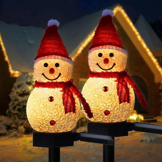 CozyFlame Snowman Decor Solar Powered