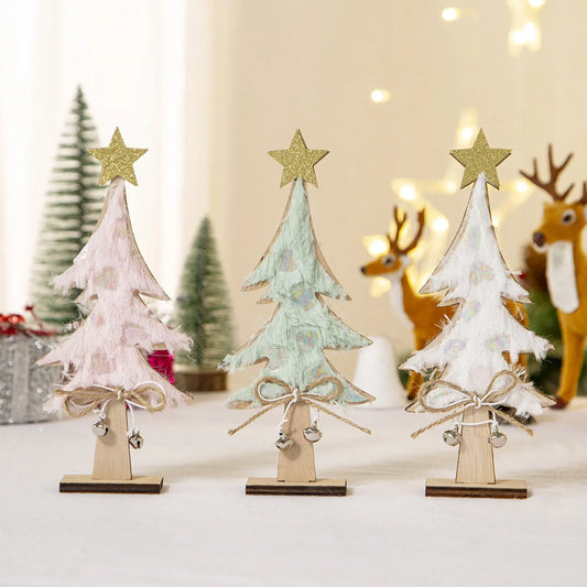CozyFlame DIY Wooden Christmas Tree Ornaments – Pink Xmas Decorations for Home & New Year Gifts