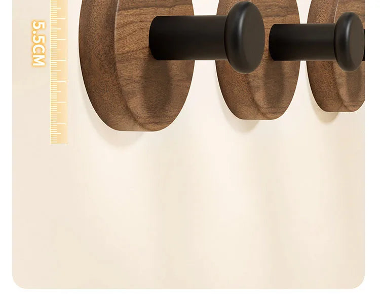 CozyFlame Wooden Wall Hooks – Natural Eco-Friendly Non-Slip Hangers for Bathroom, Kitchen & Home Decor