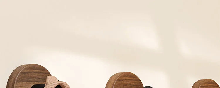 CozyFlame Wooden Wall Hooks – Natural Eco-Friendly Non-Slip Hangers for Bathroom, Kitchen & Home Decor