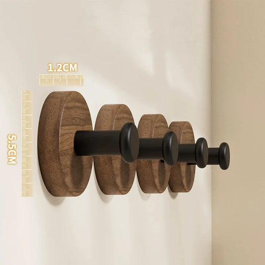 CozyFlame Wooden Wall Hooks – Natural Eco-Friendly Non-Slip Hangers for Bathroom, Kitchen & Home Decor