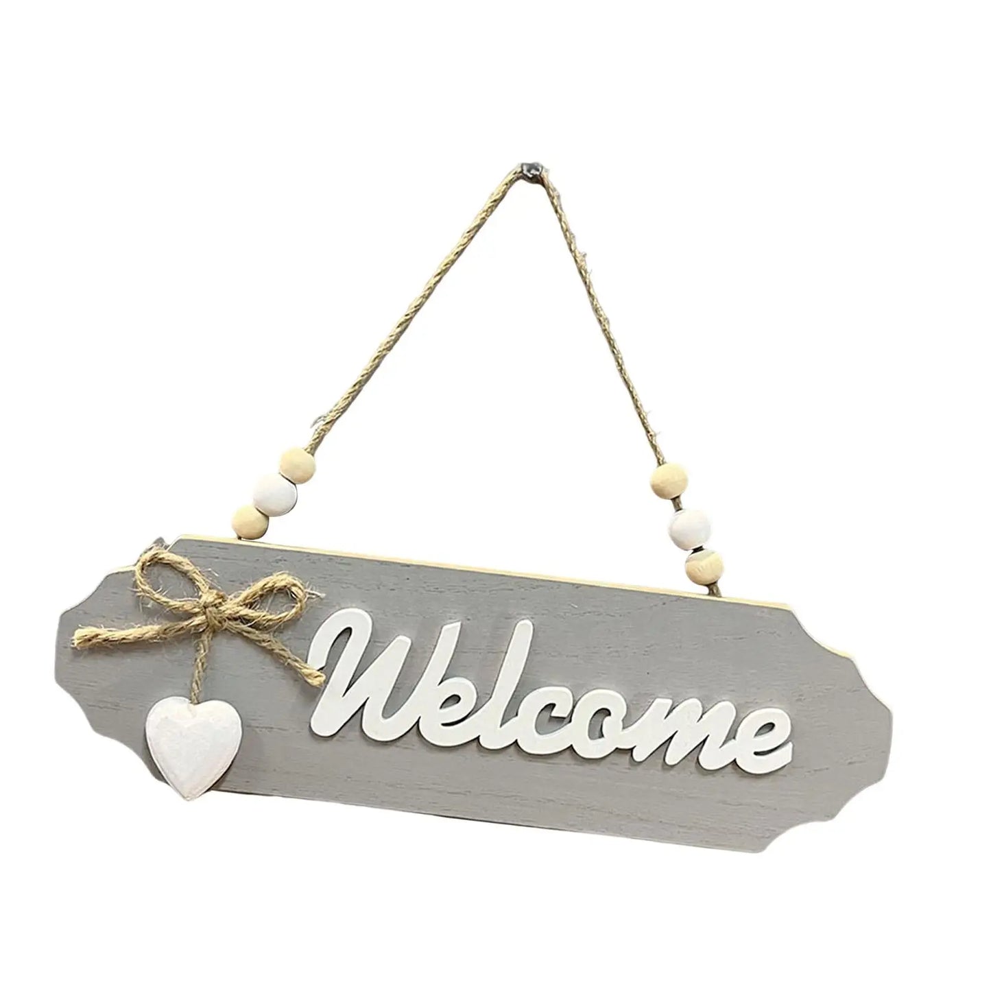 CozyFlame Wooden Hanging Door Sign – Rustic Farmhouse Wall Plaque with Bowknot for Porch & Home Decor