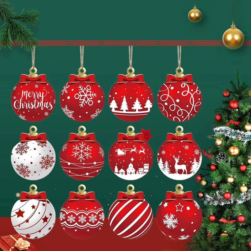 CozyFlame Wooden Christmas Ornaments 2026 – Rustic Hanging Tree Décor & New Year Gifts