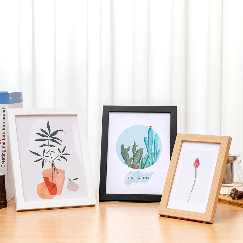 CozyFlame Rustic Wooden Photo Frame – Wall Hanging or Standing Frame for Pictures & Memories