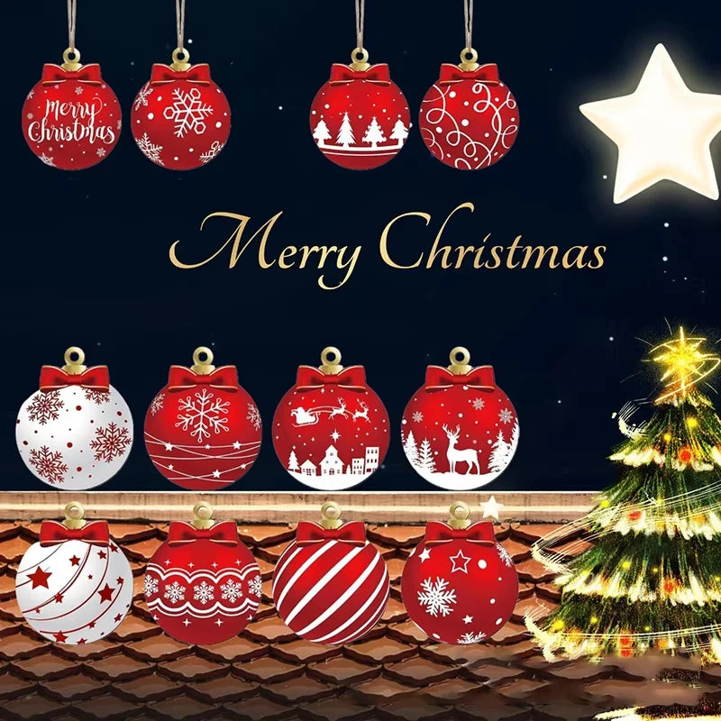 CozyFlame Wooden Christmas Ornaments 2026 – Rustic Hanging Tree Décor & New Year Gifts