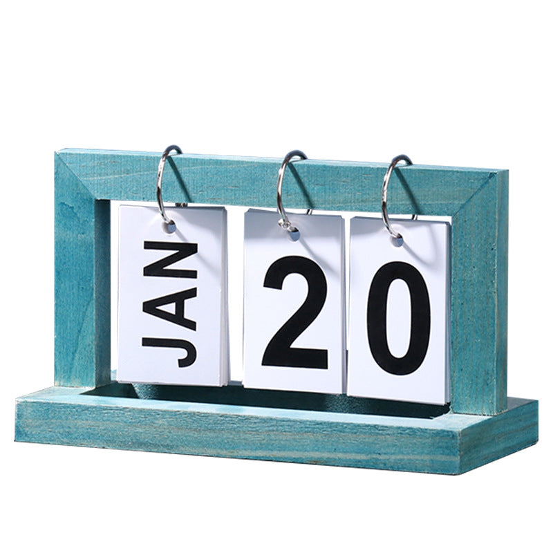 CozyFlame Wooden Perpetual Calendar – Desktop Hanging Calendar & Home Office Decoration
