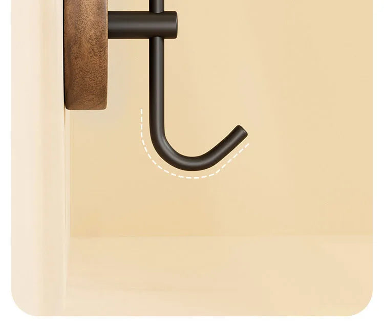 CozyFlame Wooden Wall Hooks – Natural Eco-Friendly Non-Slip Hangers for Bathroom, Kitchen & Home Decor