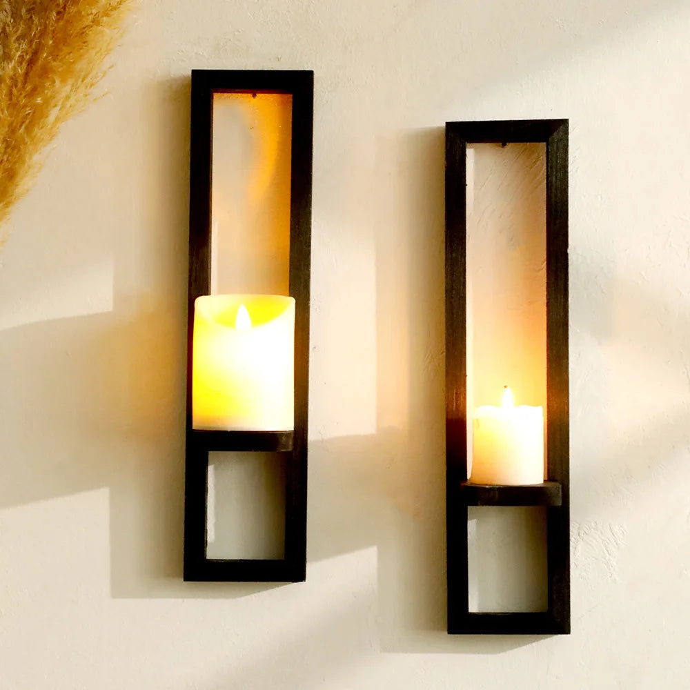 CozyFlame Wooden Wall Shelves – Door Frame Shaped Floating Shelf Display for Boho Home Decor