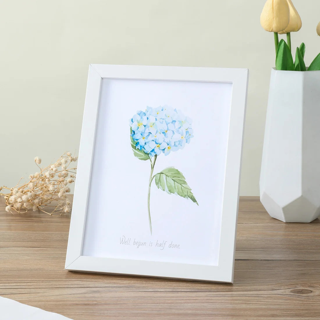 CozyFlame Rustic Wooden Photo Frame – Wall Hanging or Standing Frame for Pictures & Memories