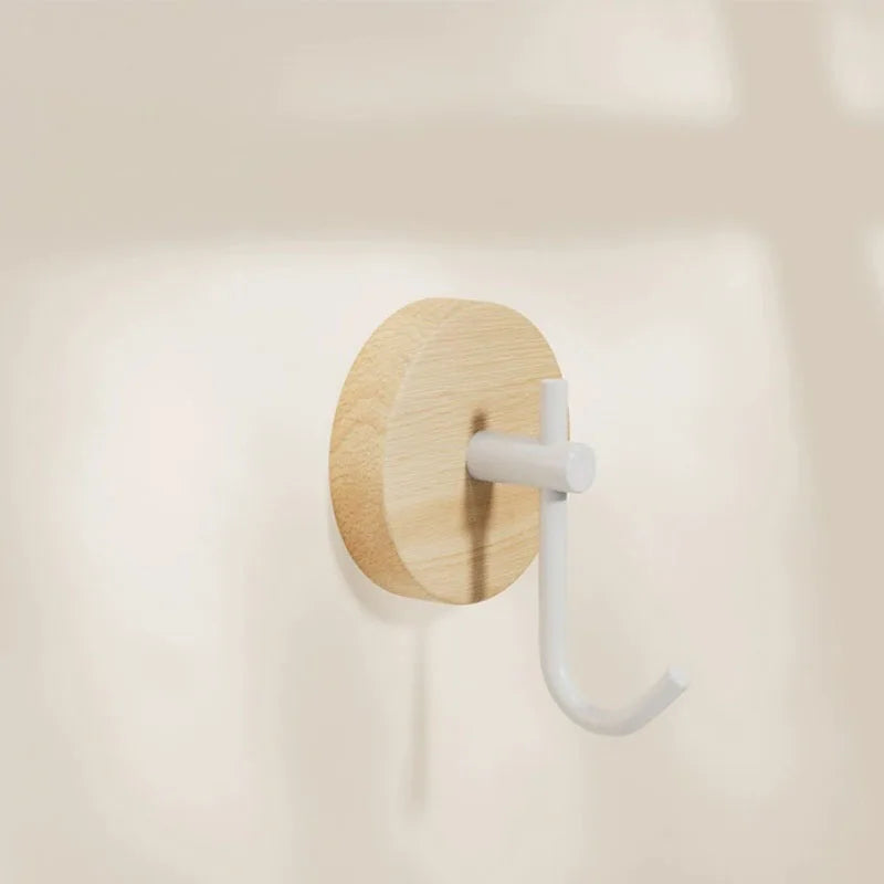 CozyFlame Wooden Wall Hooks – Natural Eco-Friendly Non-Slip Hangers for Bathroom, Kitchen & Home Decor