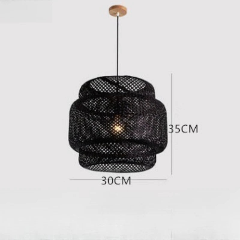 CozyFlame BambooRadiance Woven Pendant Light
